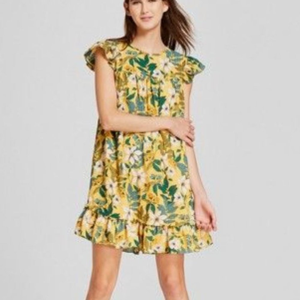Who What Wear Floral Baby Doll Dress-XS